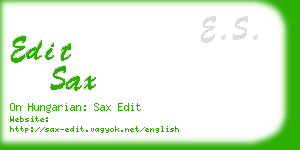 edit sax business card